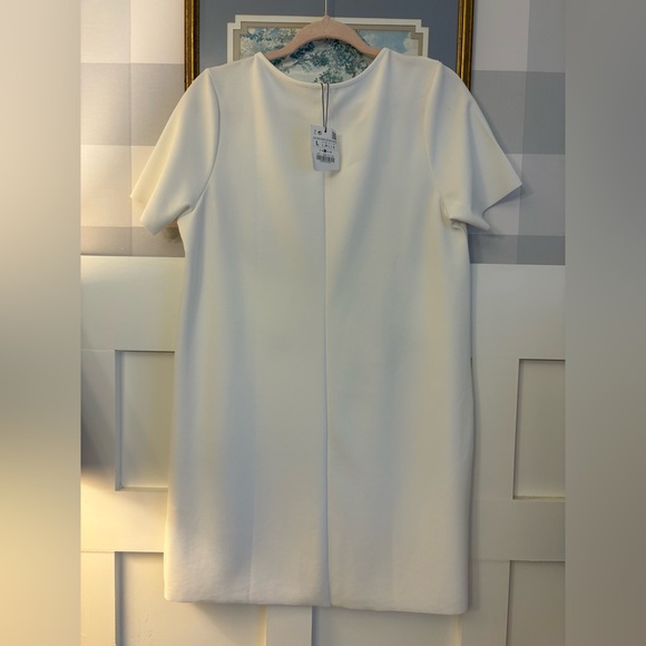 Zara White Dress with Multicolor Floral Design Size Large - Picture 7 of 7